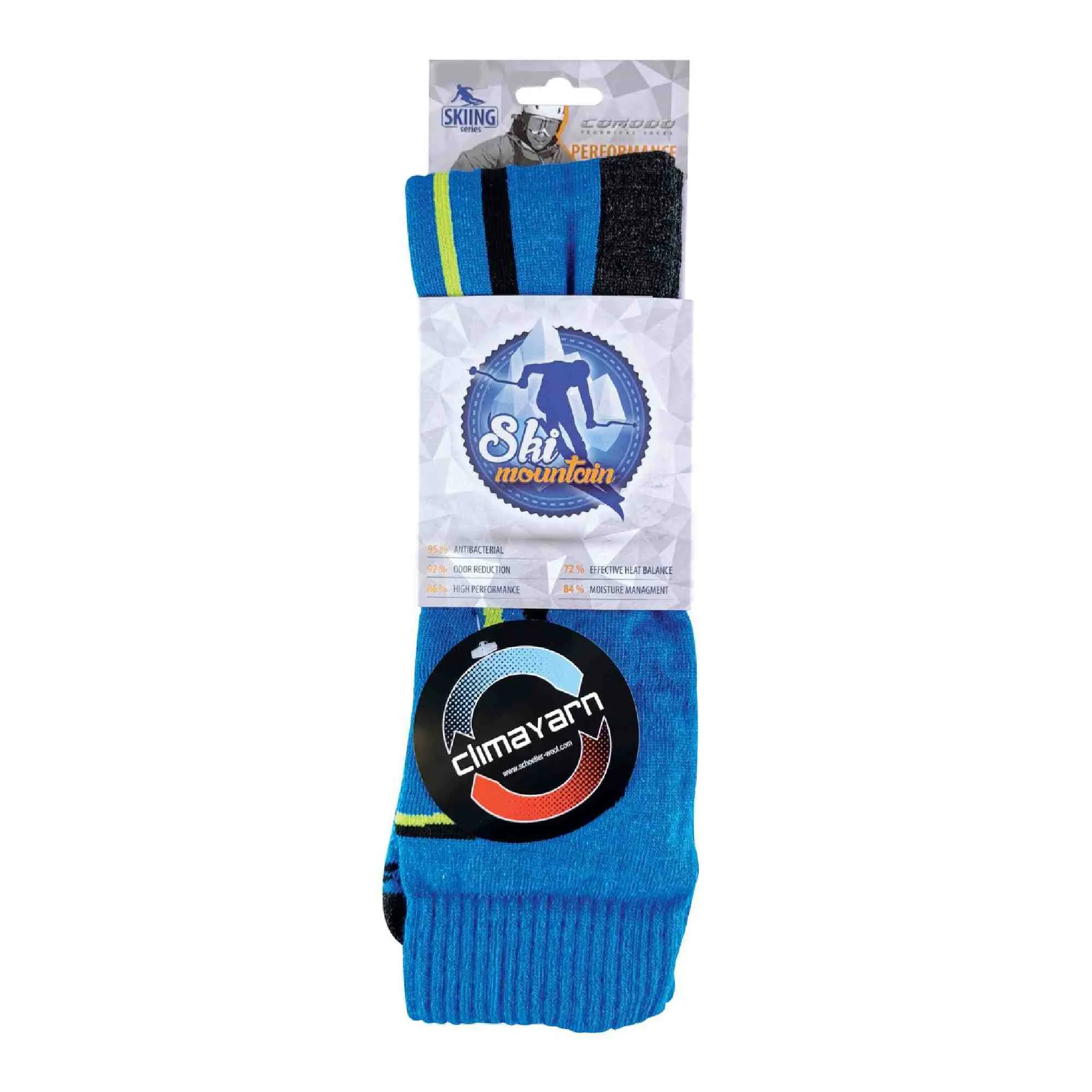 1 Pack Snow Sports Climacontrol Merino Wool Ski Socks