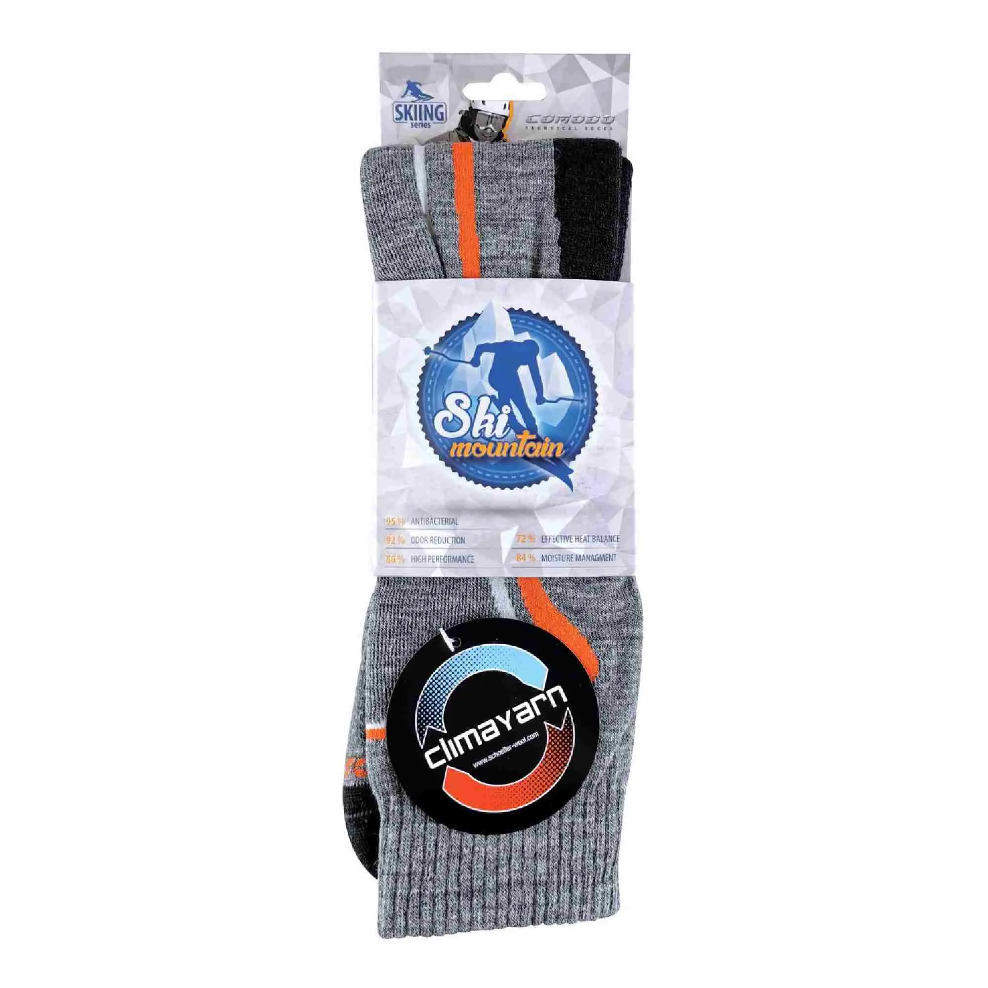 1 Pack Snow Sports Climacontrol Merino Wool Ski Socks