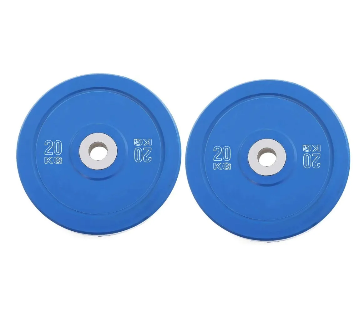 100kg Colour Bumper Plates Set - 5kg, 10kg, 15kg, 20kg