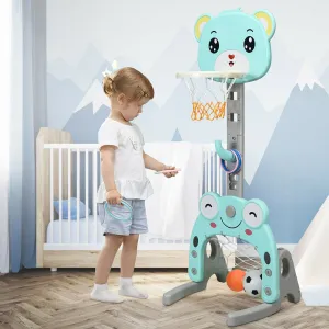 3-in-1 Basketball Hoop Toddlers | Football Net | Ring Toss inc. Accessories | 3 Years 
