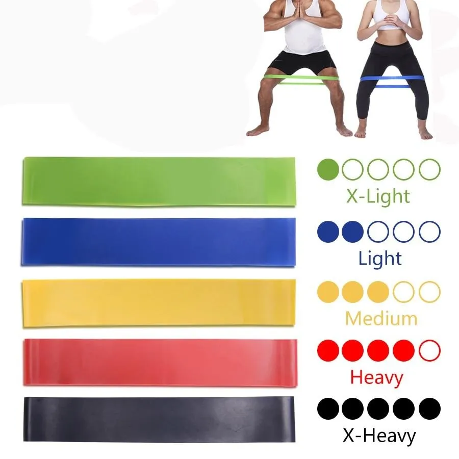 5 Colors Yoga Resistance Rubber Bands