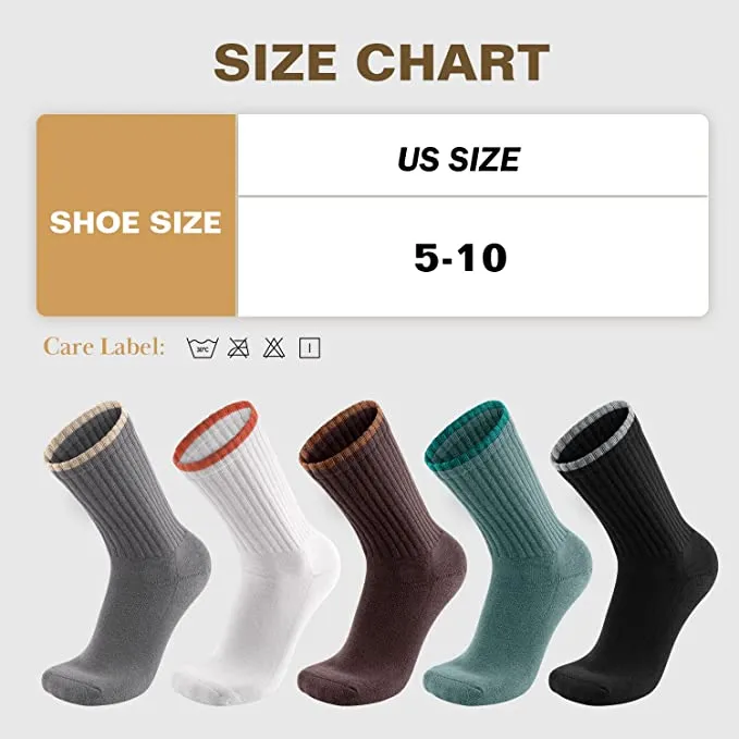 5-Pairs Plain Women's Hiking Walking Socks | ACTINPUT