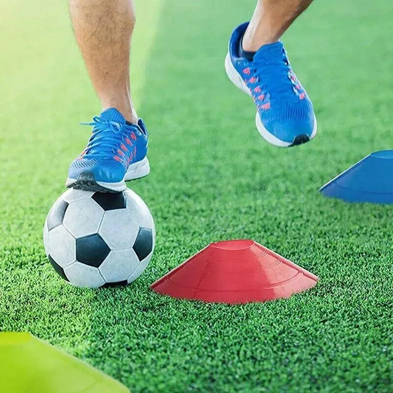 60 Pack Sports Training Discs Markers Cones Soccer Rugby Fitness Exercise