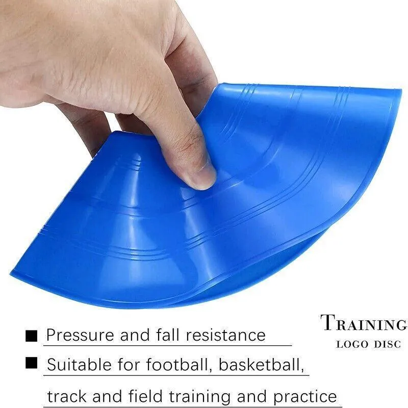 60 Pack Sports Training Discs Markers Cones Soccer Rugby Fitness Exercise