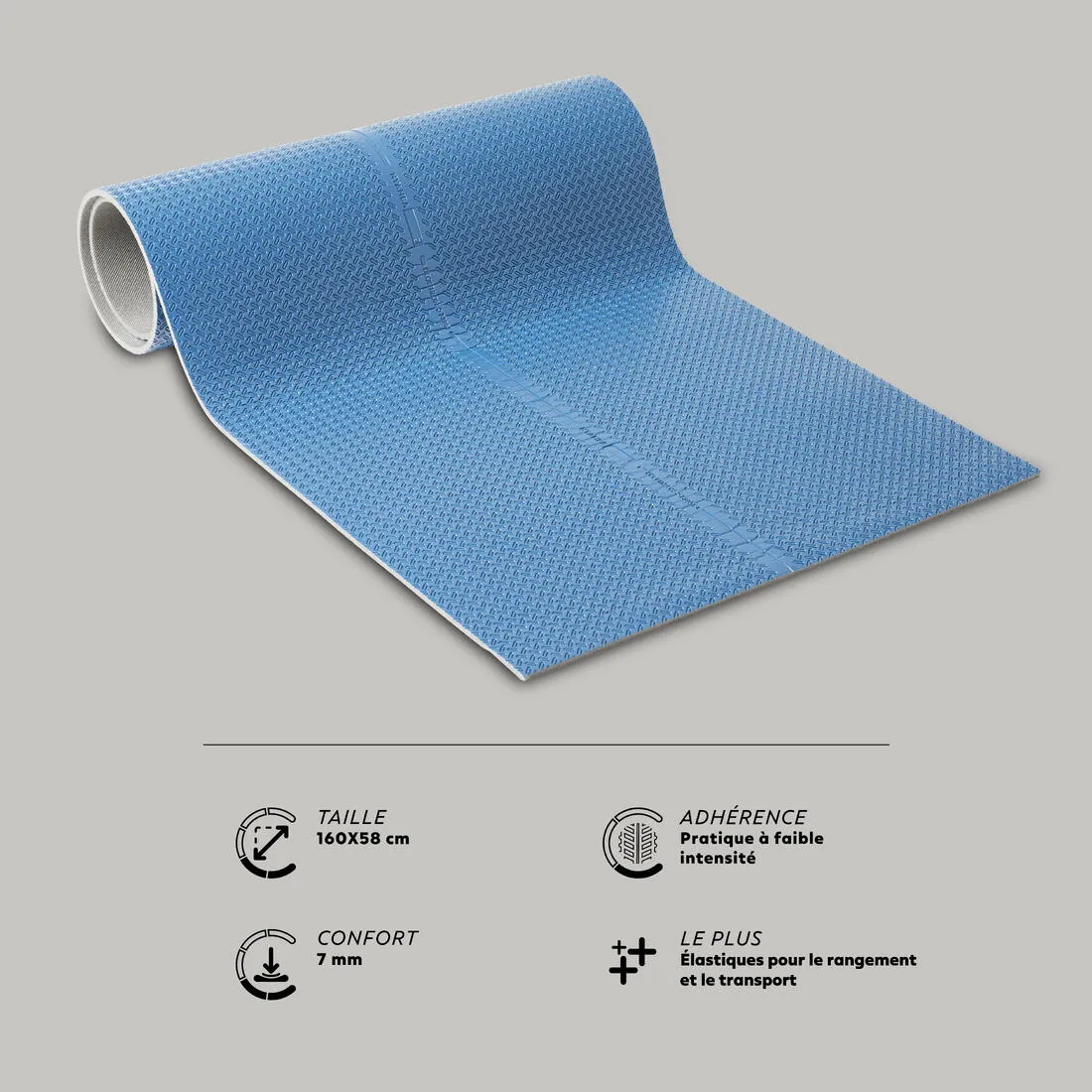 7 mm Fitness Mat Tone Mat - Blue