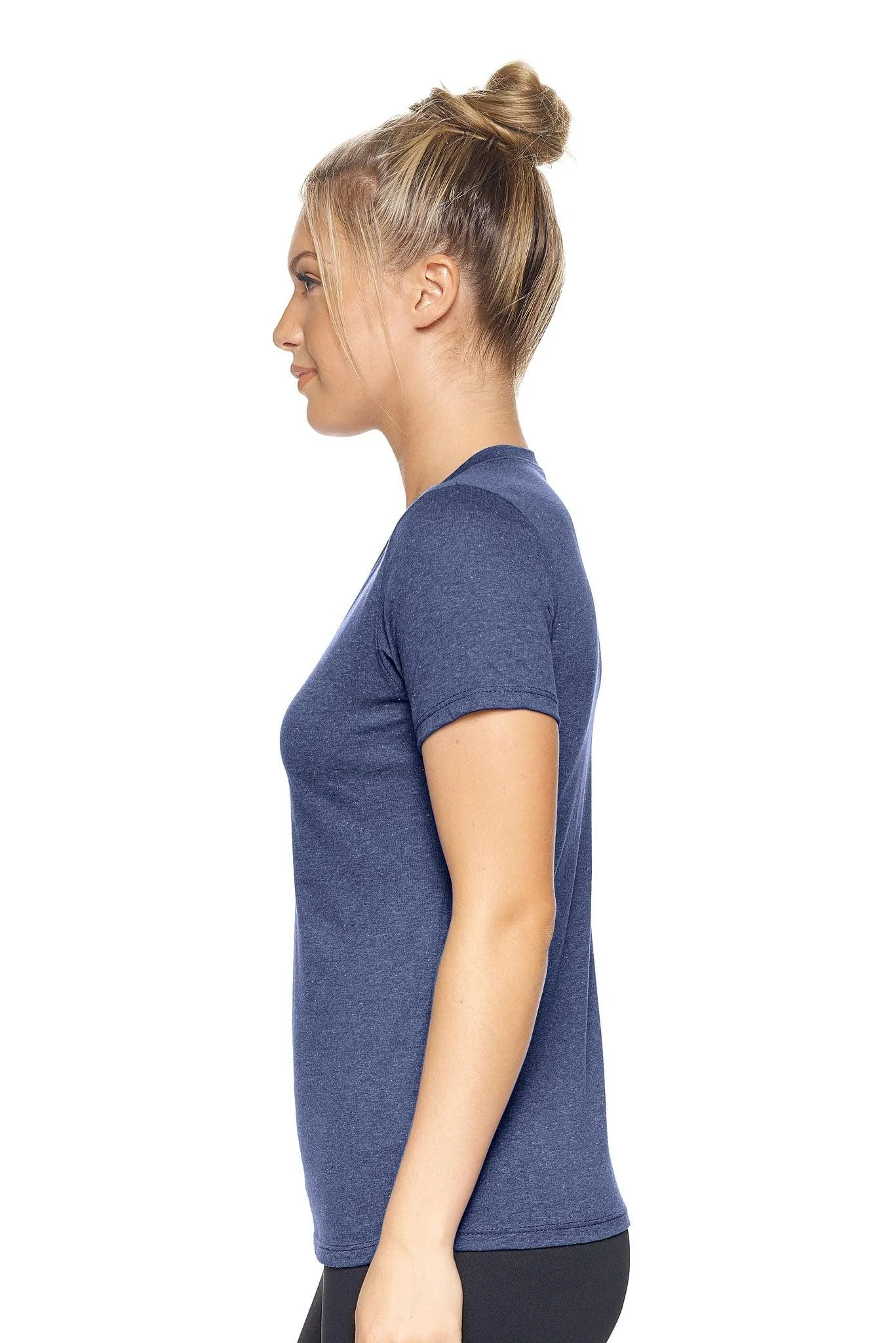 AA202 Performance Heather V-Neck Tee