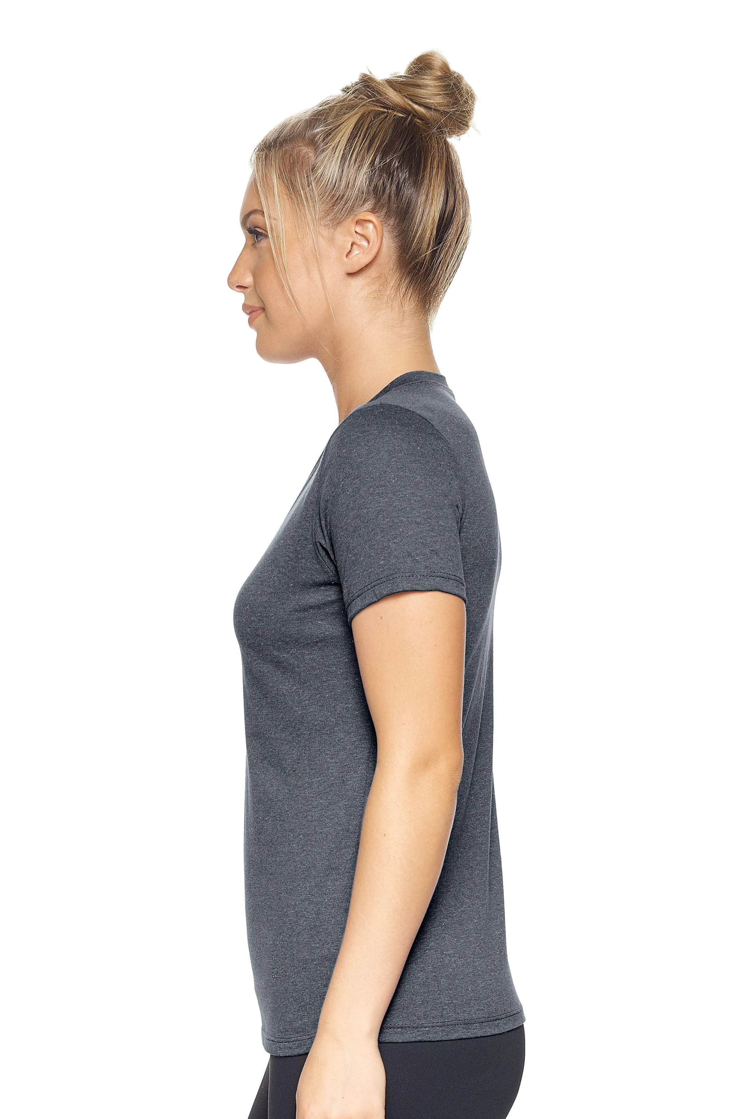 AA202 Performance Heather V-Neck Tee