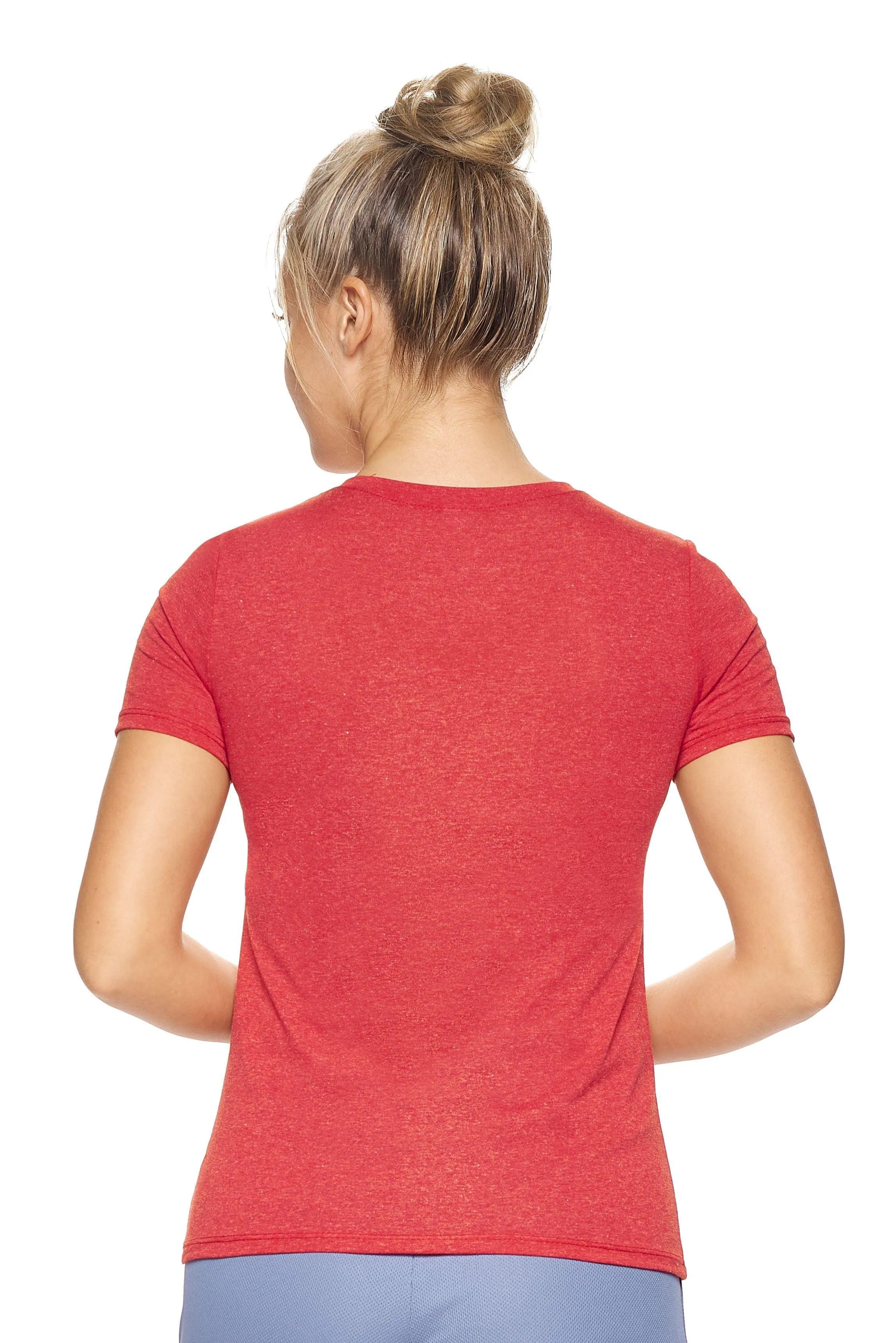 AA202 Performance Heather V-Neck Tee