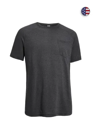 AA821 Performance Heather Raglan Crewneck