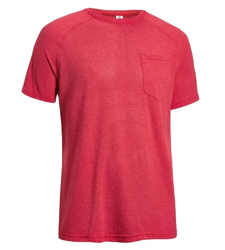 AA821 Performance Heather Raglan Crewneck