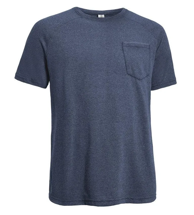 AA821 Performance Heather Raglan Crewneck