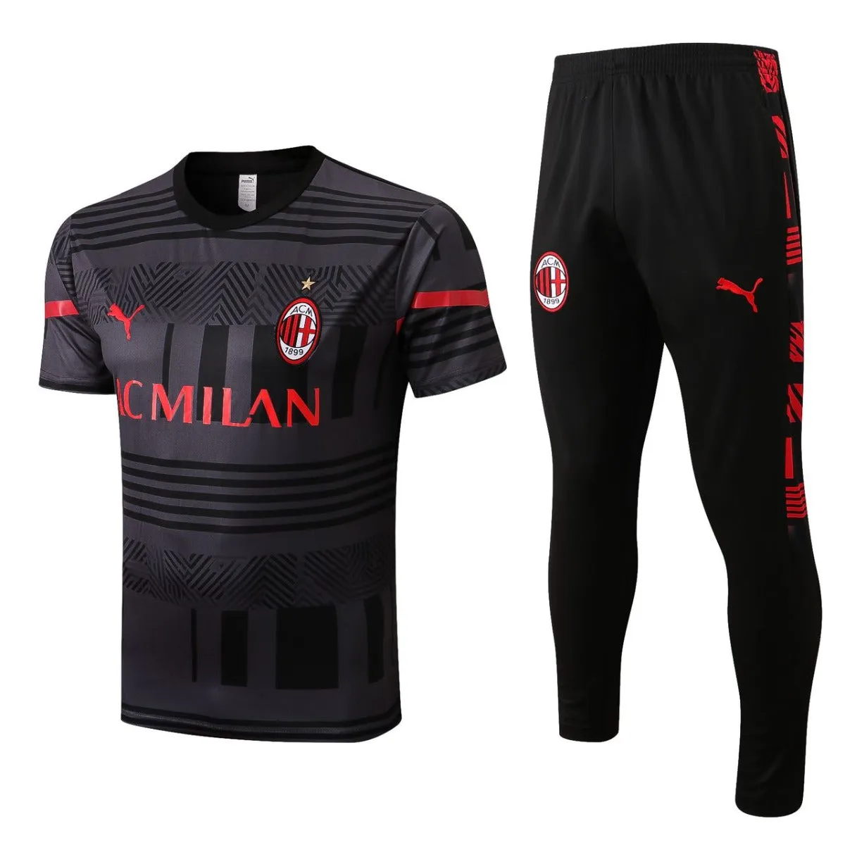 AC MILAN BLACK TRAINING TECHNICAL SOCCER TRACK-KIT