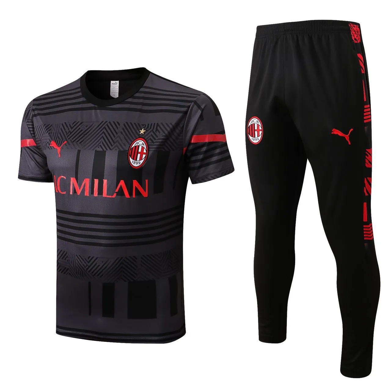 AC MILAN BLACK TRAINING TECHNICAL SOCCER TRACK-KIT