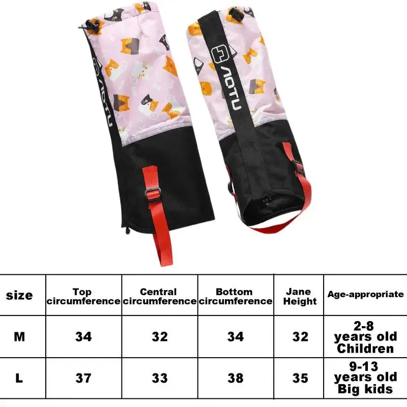 Adjustable Leg Cover Shoes Gaiters Children Snow Cover Kids Boot Gaiters Waterproof Boot Gaiters For Hiking Hunting Walking