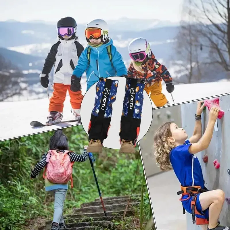 Adjustable Leg Cover Shoes Gaiters Children Snow Cover Kids Boot Gaiters Waterproof Boot Gaiters For Hiking Hunting Walking