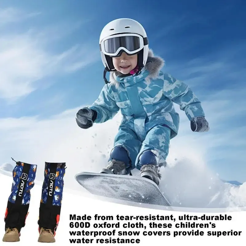 Adjustable Leg Cover Shoes Gaiters Children Snow Cover Kids Boot Gaiters Waterproof Boot Gaiters For Hiking Hunting Walking