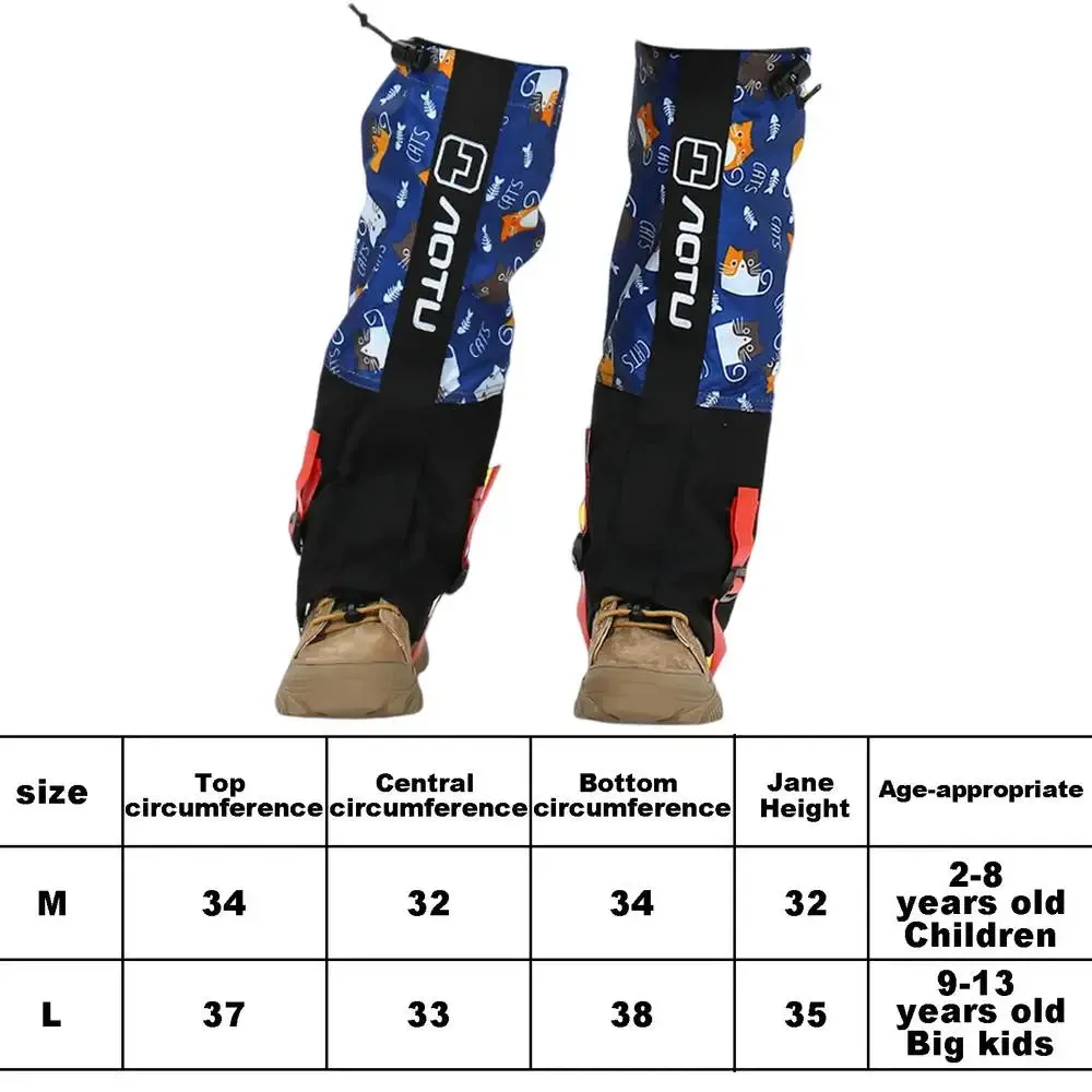 Adjustable Leg Cover Shoes Gaiters Children Snow Cover Kids Boot Gaiters Waterproof Boot Gaiters For Hiking Hunting Walking