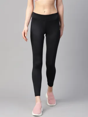 Alcis Women Black Solid Tights