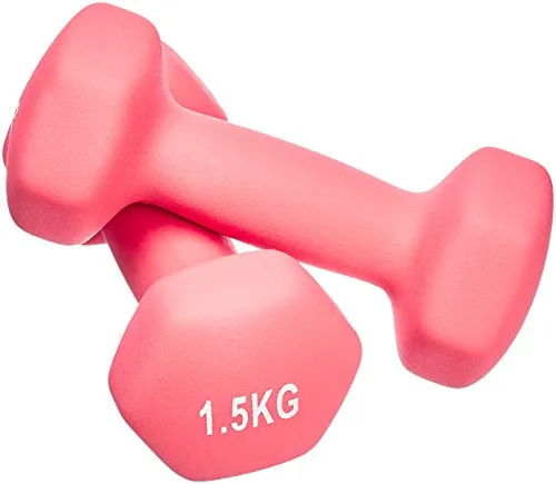 AmazonBasics Neoprene Dumbbell Pair, 2 x 1.5Kg
