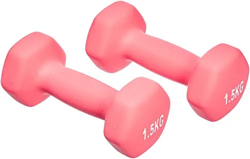 AmazonBasics Neoprene Dumbbell Pair, 2 x 1.5Kg