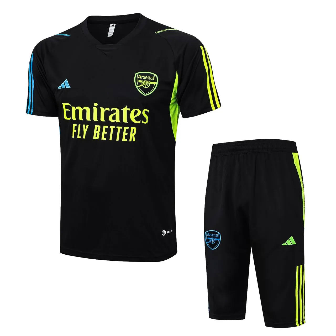 Arsenal Black Training 3/4 Short Set 2023/24