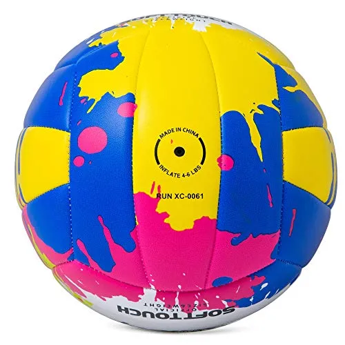 Beach Volleyball Official Size 5 - Runleaps Soft Waterproof Volleyball Sand Sports PU Ball for Indoor, Outdoor, Pool, Gym, Training