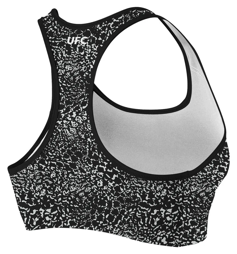 Black leopard Grain Compression Sports Bra