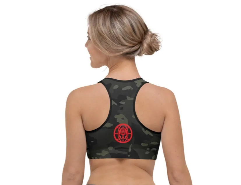 Black Multicam Sports Bra
