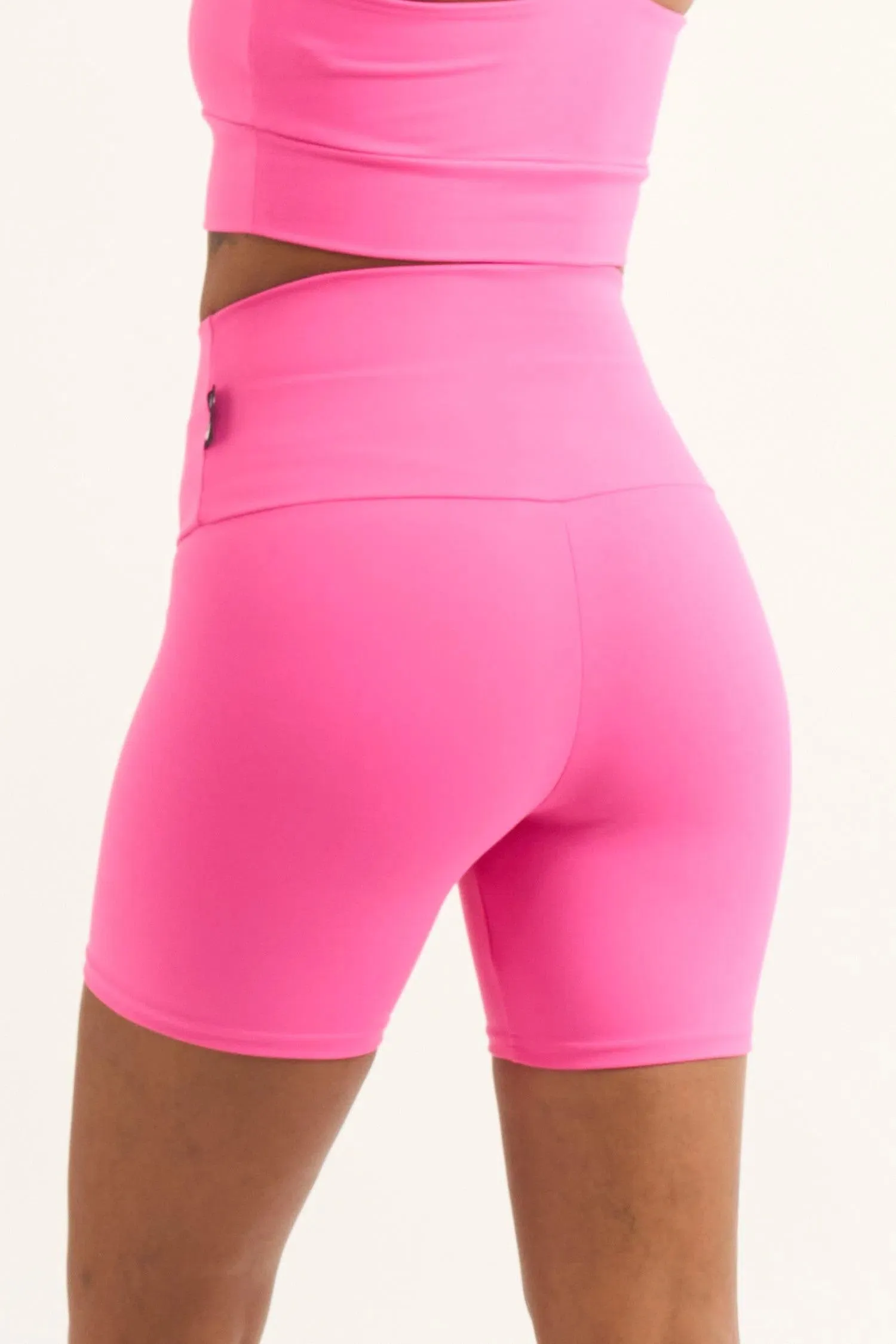 Body Contouring High Waisted Booty Shorts - Candy Pink