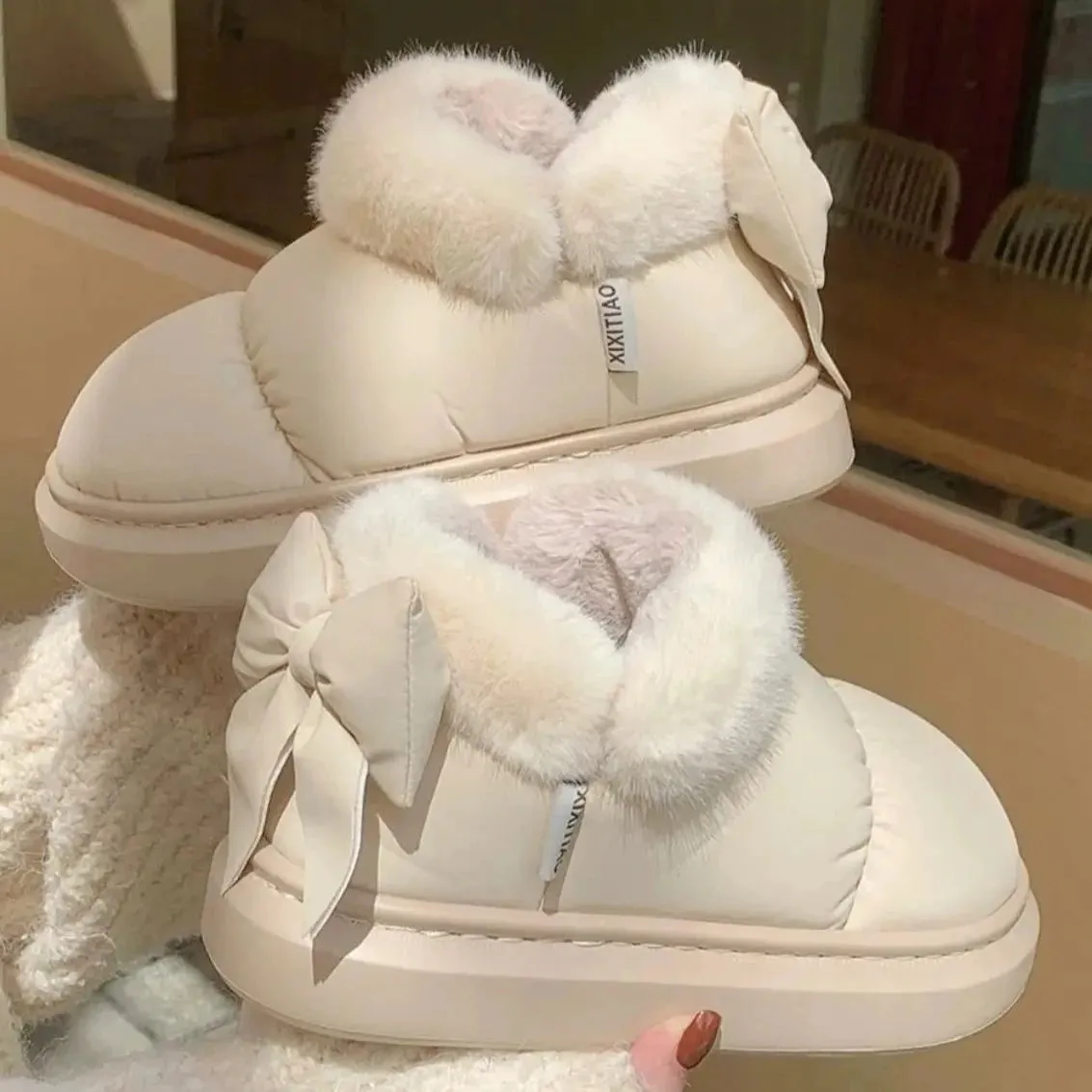 Bow Fur Winter Boots (Waterproof)