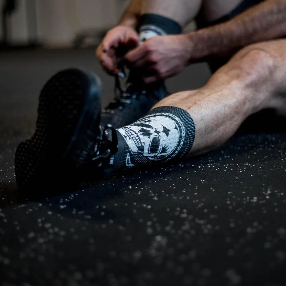 CALZE LITHE BLACK SKULL CROSSFIT RX SOCKS WOD BADASS TRAINING