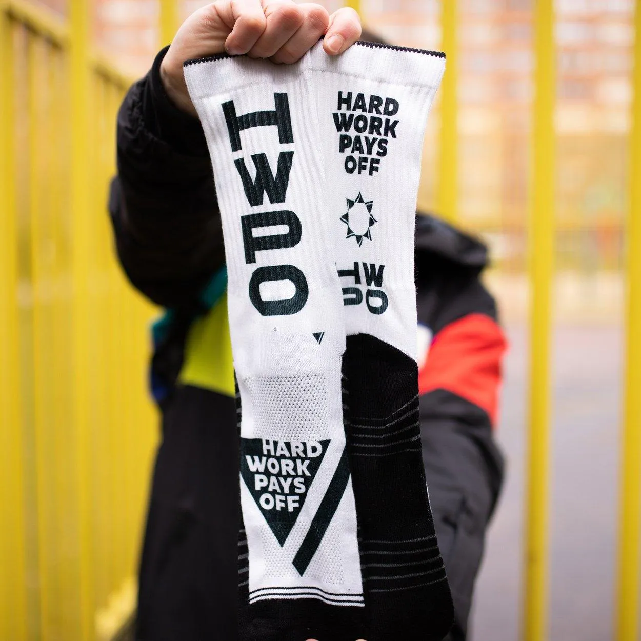 CALZE LITHE HWPO WHITE CROSSFIT RX SOCKS TRAINING WOD FRASER