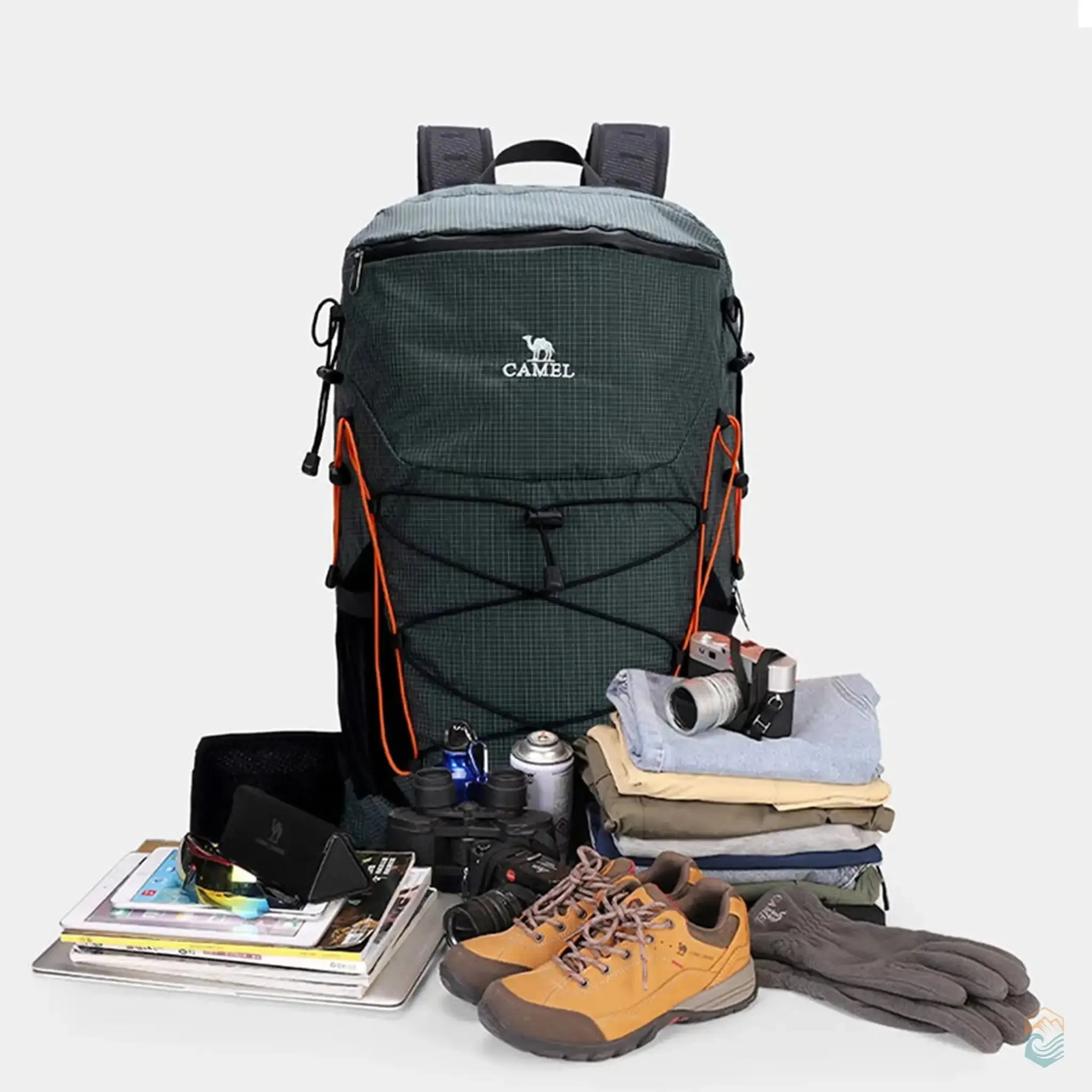 CAMEL 35L Waterproof Outdoor Backpack Breathable Multi Use Bag for Hiking Camping and Travel