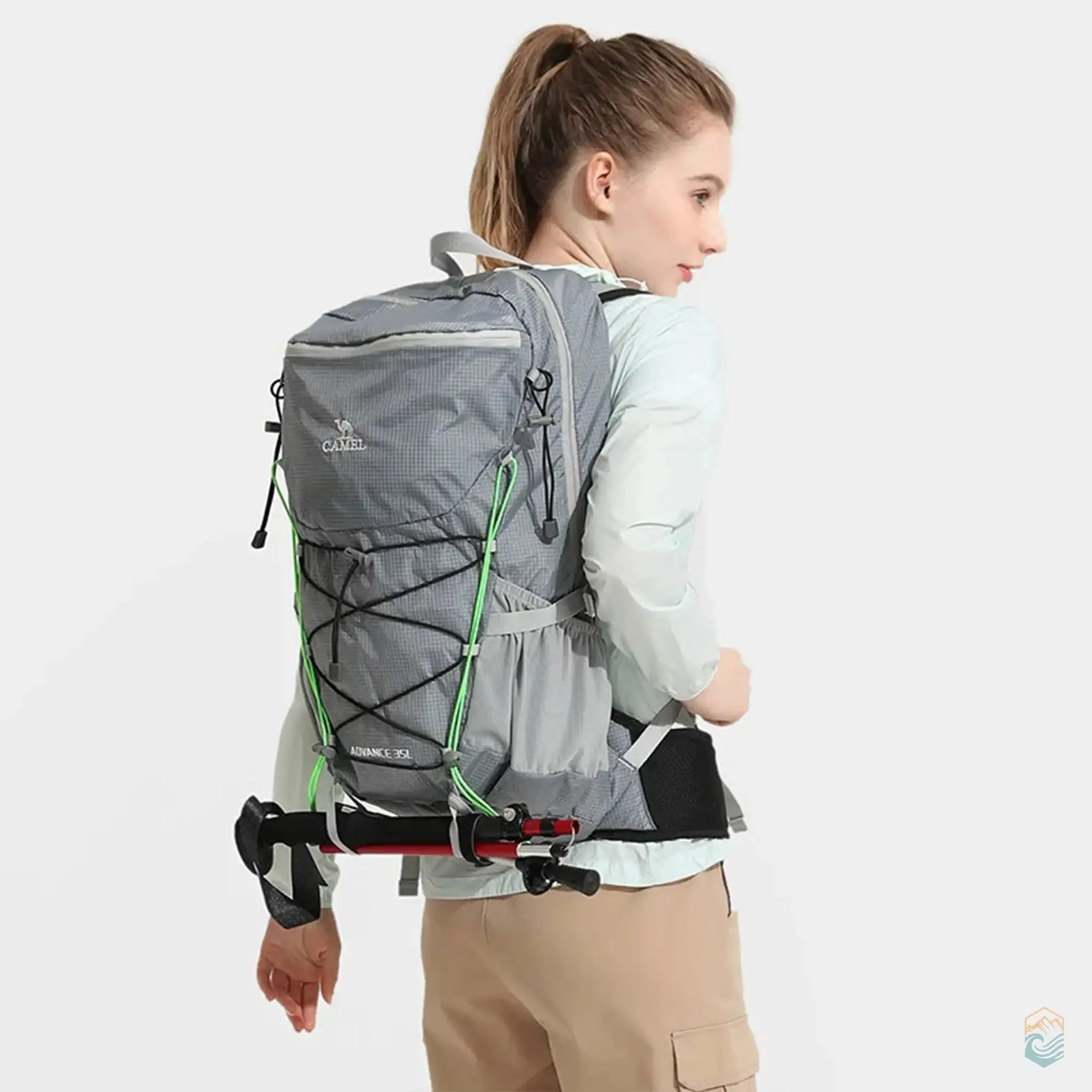 CAMEL 35L Waterproof Outdoor Backpack Breathable Multi Use Bag for Hiking Camping and Travel