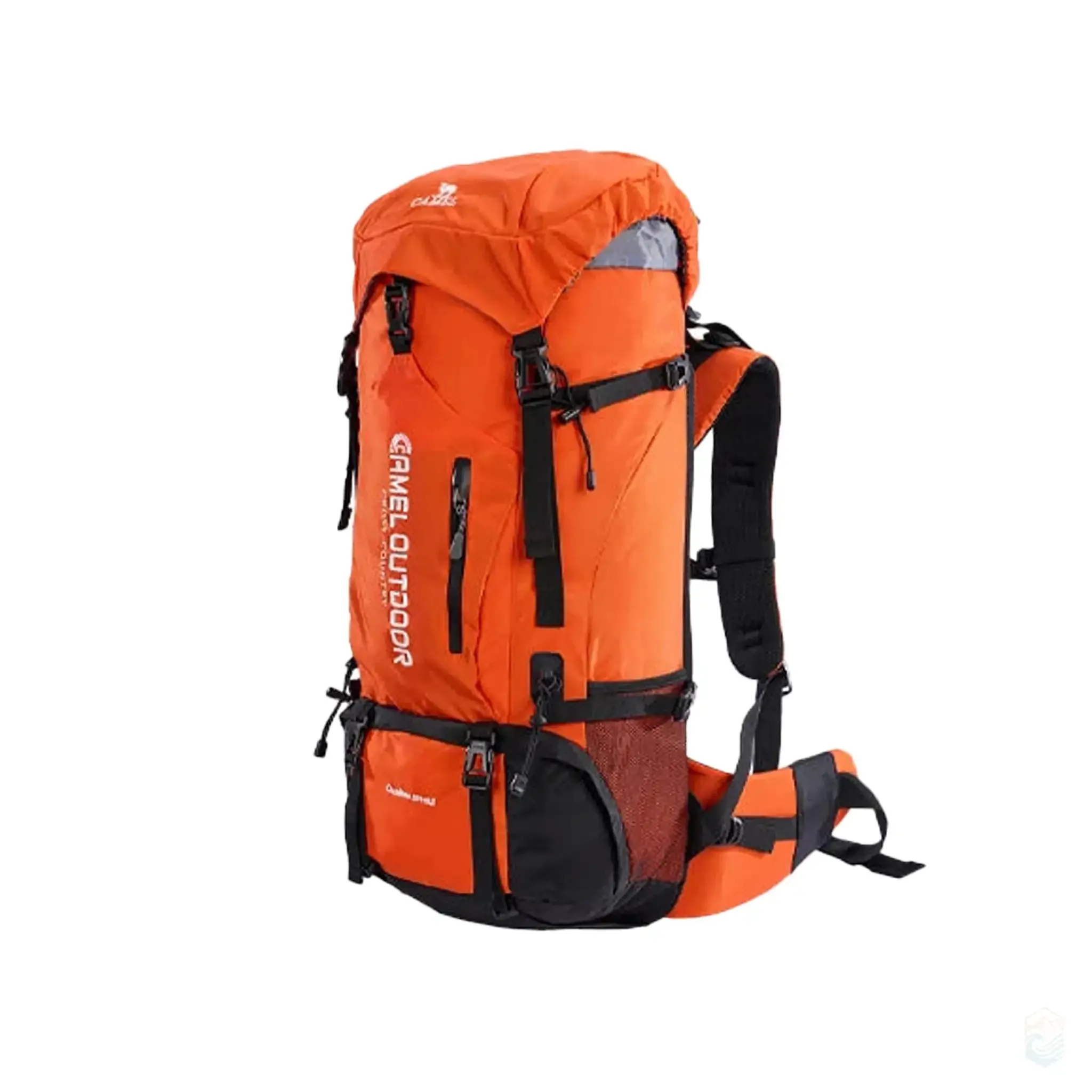 Camel 65L Waterproof Hiking Backpack Large Capacity Outdoor Bag for Camping and Extended Trips