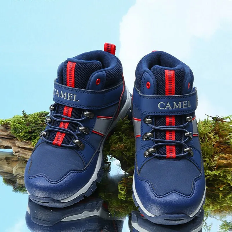 Children's golden hiking shoes autumn and winter sports cotton shoes new non-slip shoes