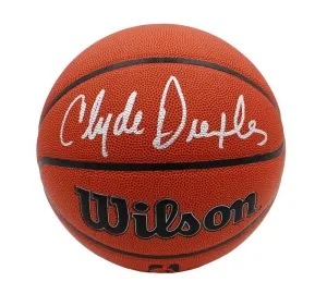 Clyde Drexler Signed Portland Trail Blazers Wilson Indoor/Outdoor NBA Basketball