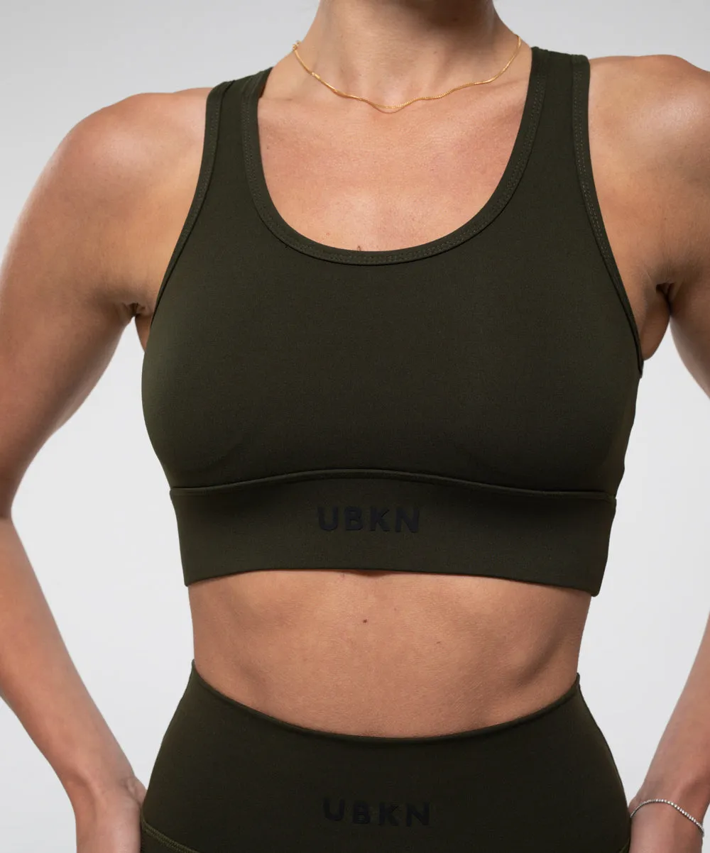 CONQUER Sports Bra in Olive