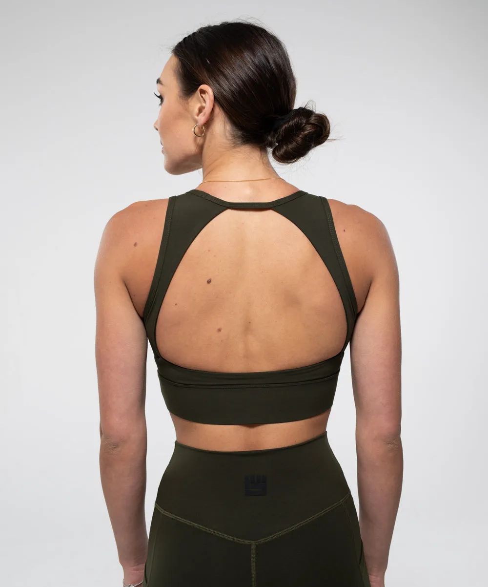 CONQUER Sports Bra in Olive