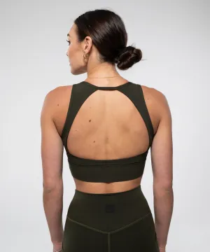 CONQUER Sports Bra in Olive