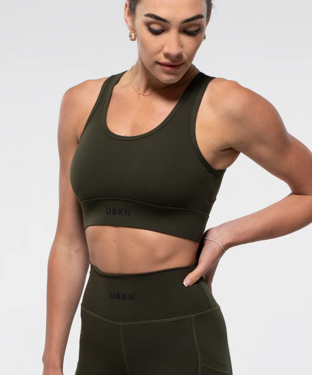 CONQUER Sports Bra in Olive