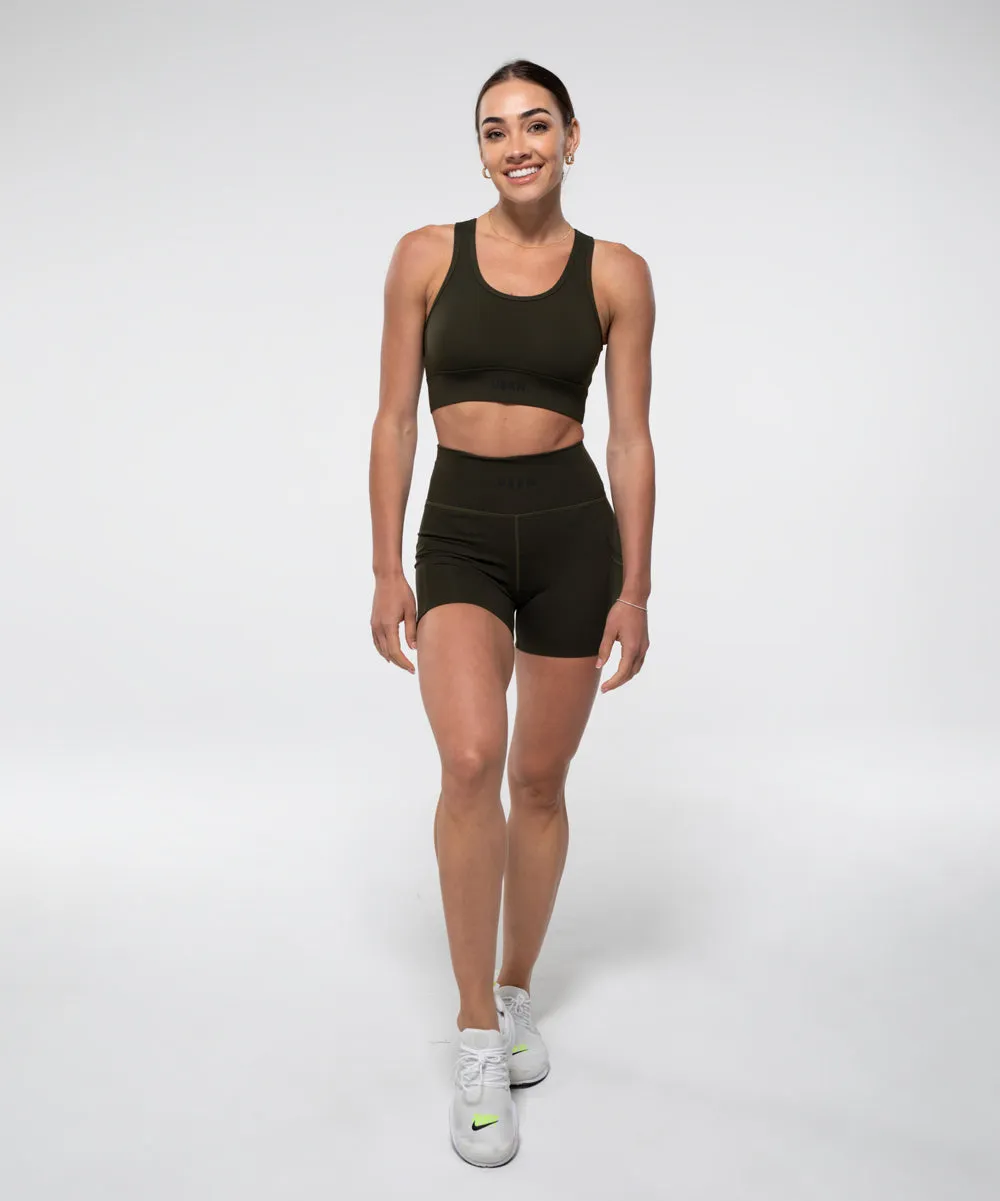 CONQUER Sports Bra in Olive