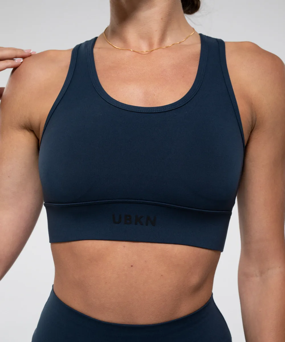 CONQUER Sports Bra in Steel Blue