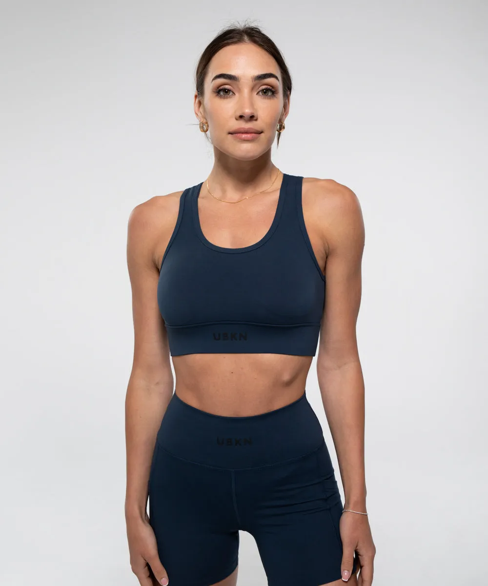 CONQUER Sports Bra in Steel Blue