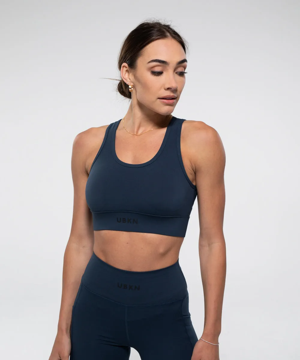 CONQUER Sports Bra in Steel Blue