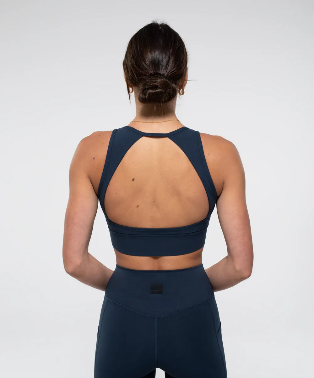 CONQUER Sports Bra in Steel Blue