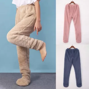 Coral Fleece Socks Leggings