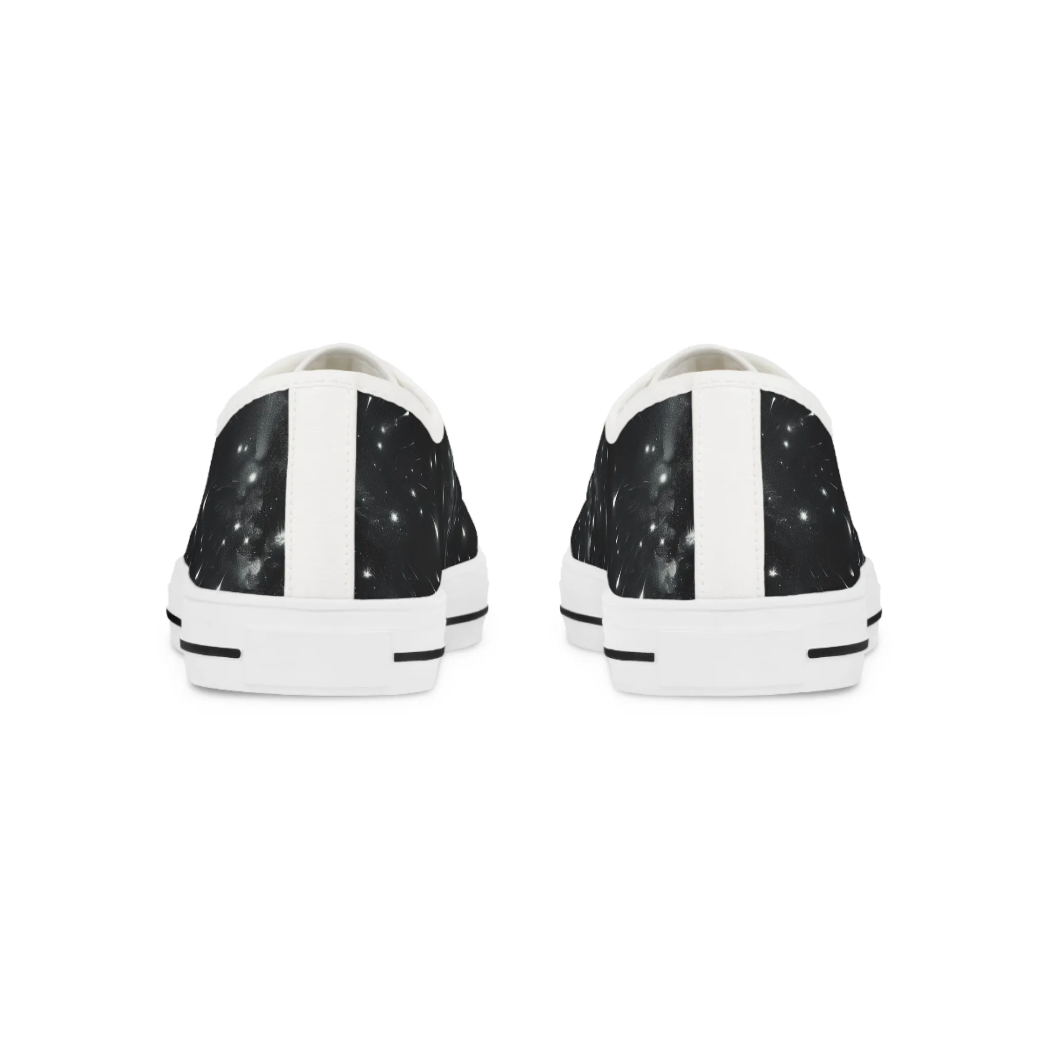 Cosmic Print Men's Low Top Sneakers - Trendy Casual Footwear for Space Lovers