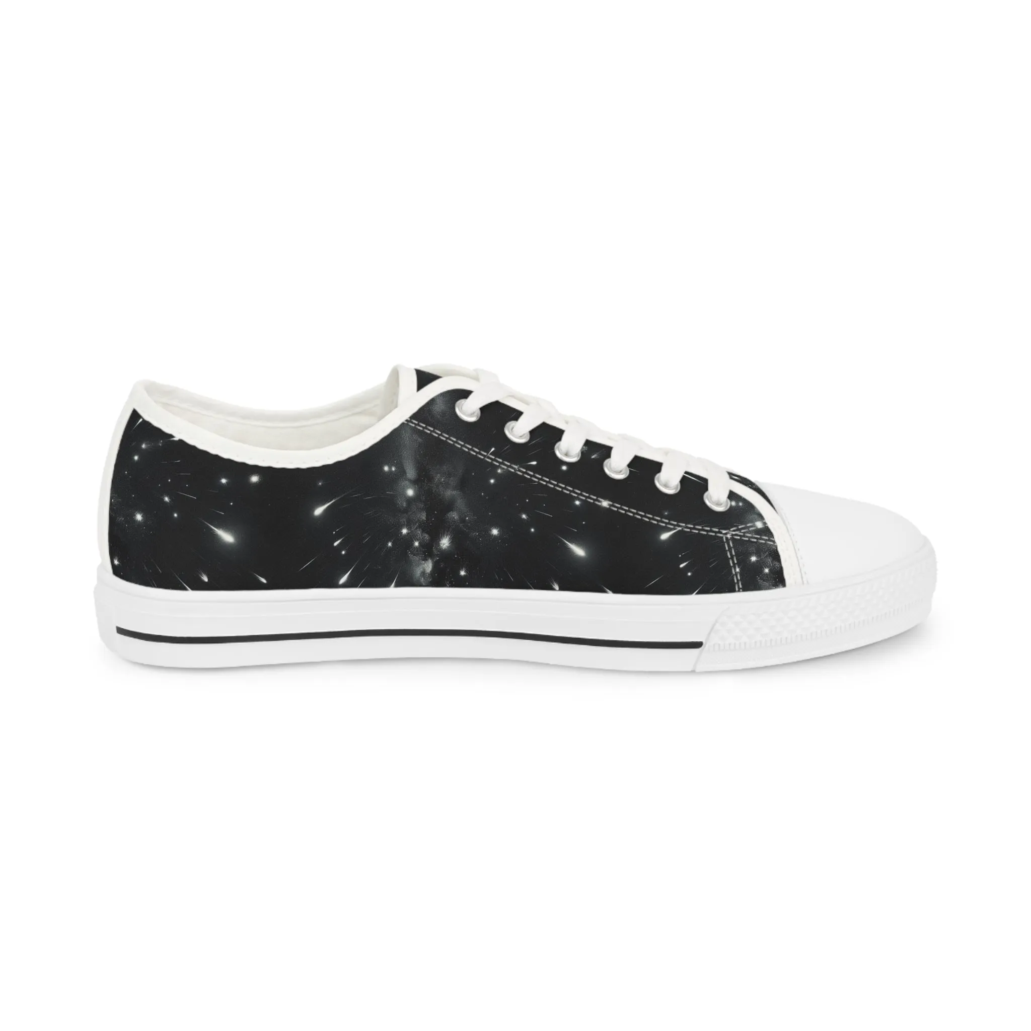 Cosmic Print Men's Low Top Sneakers - Trendy Casual Footwear for Space Lovers