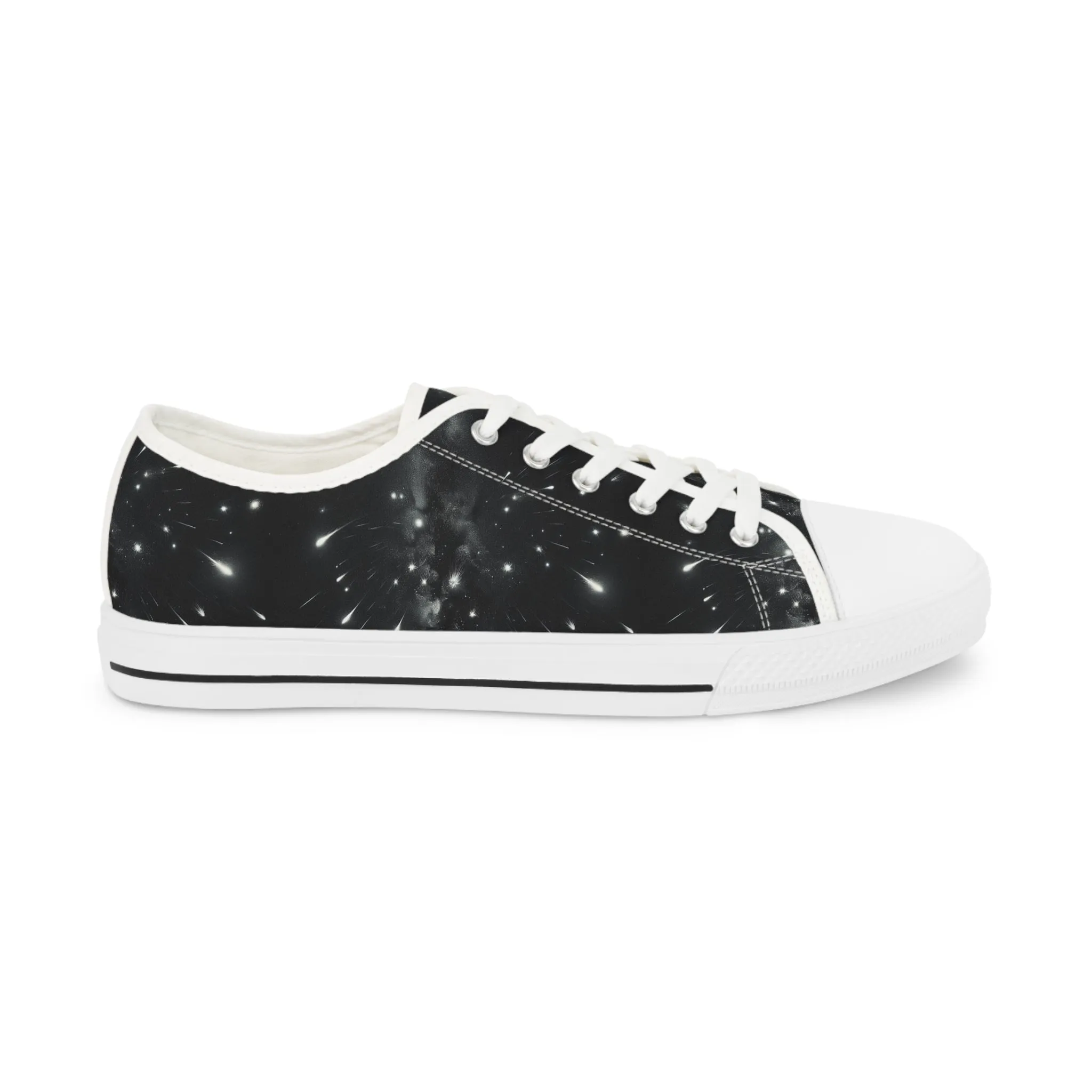 Cosmic Print Men's Low Top Sneakers - Trendy Casual Footwear for Space Lovers